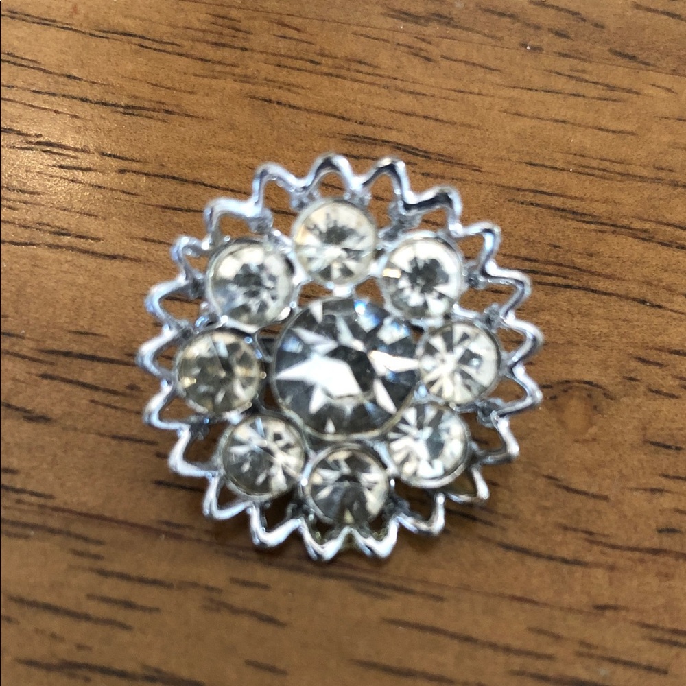 Silver Tone Brooch Pin
